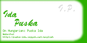 ida puska business card